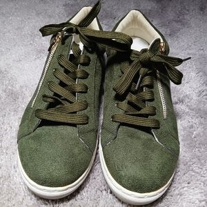 Green Suede Women's Sneakers